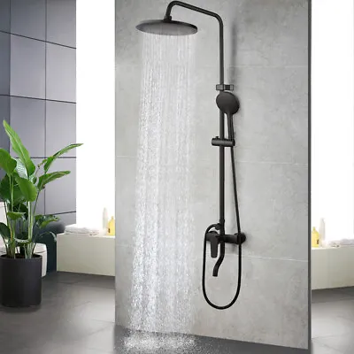 $54.99 • Buy 8” Wall Mount Shower Faucet Set Rainfall Hand Shower Tub Filler Mixer Tap