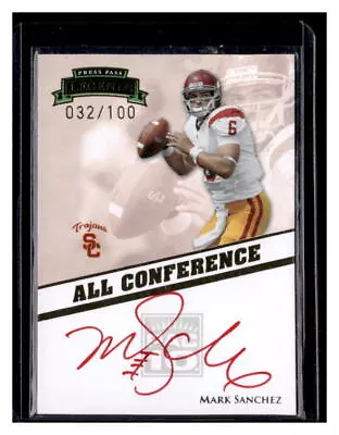 Mark Sanchez 2009  Press Pass All Conference Autograph Red Ink /100 • $24.99