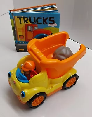 Fisher-Price Little People Rumblin Rocks Dump Truck And Board Book Set Work!  • $16