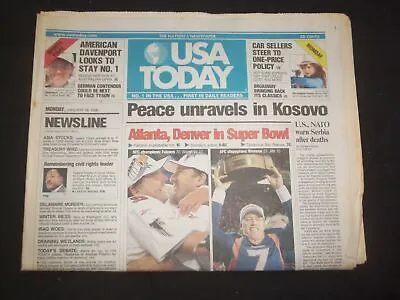 1999 January 18 Usa Today Newspaper - Peace Unravels In Kosovo - Np 7986 • $30