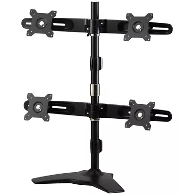 Amer Mounts Stand Based Quad Monitor Mount For Four 15 -24  LCD/LED Flat Panel • $245.81