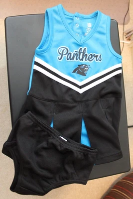 $16.99 • Buy Carolina Panthers NFL Team Apparel Toddler Girls Sz 2T Cheerleader Outfit New