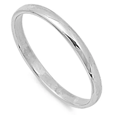 Sterling Silver Plain Band Comfort Fit Ring Solid 925 • $9.49