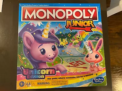 MONOPOLY Junior: Unicorn Edition Board Game For 2-4 Players Magical-Themed Indo • $18.25