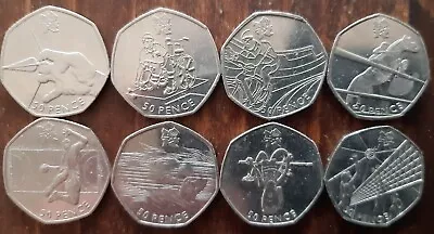 Job Lot Bundle Of 8 Olympic 50p Coins • £7.50