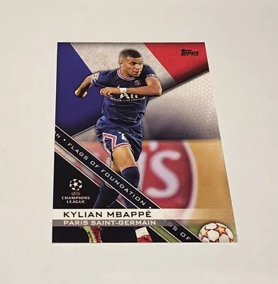 2021/22 Topps UEFA Champions League Soccer Flags Of Foundations Kylian Mbappe  • $10