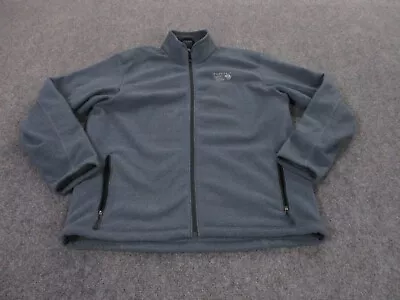Mountain Hard Wear Jacket Adult L Blue Fleece Outdoors Hiking Pockets Logo Mens • $24.95