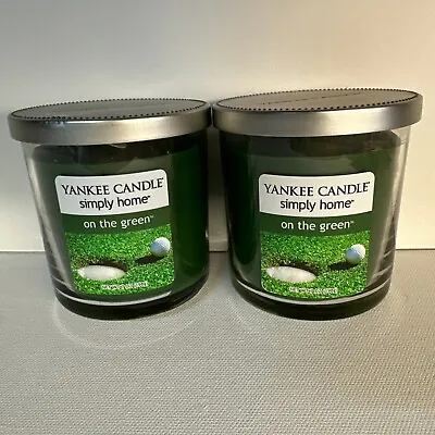 Yankee Candle ~ On The Green ~ Simply Home 7oz Lot Of 2 ~ Rare ~ Retired ~ Golf • £45.74