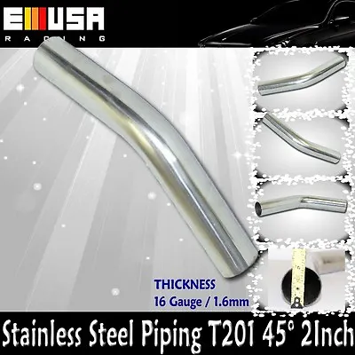 T201 SS 45° 2  16Gauge Piping Intercooler  Header Exhaust Pipe • $17.99