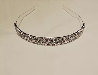 Ladies Girls Metal Multi Row Rhinestone Crystal Headband Hoops • $5.15