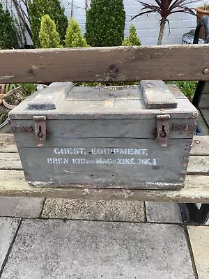 Ww2 Bren Machine Gun 100 Round Magazine Ammo Box Crate Mk 1 • £50