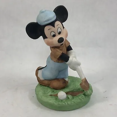 $15 • Buy Disney Gift-Ware Mickey Mouse Figurine Golfing Mickey Golf Vintage 4  Porcelain