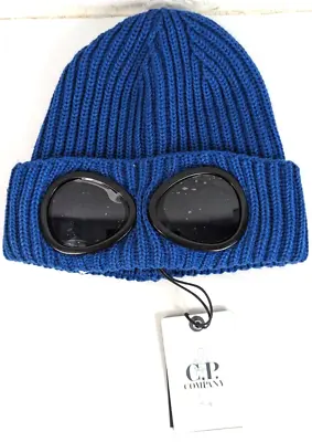 CP Company Goggle Beanie Blue Merino Wool - BNWT • £40