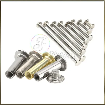 £1.82 • Buy M5 Brass/Nickel Plated Chicago Screws Binding Screw Nail Rivet For Album Leather