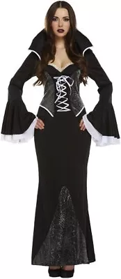 Adult Web Vampiress Dress Halloween Costume Size 12-14 Gothic • £12.99