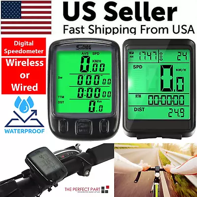 Bike Bicycle Speedometer Cycle Digital Odometer Computer Waterproof LCD Wireless • $13.31