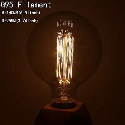 Vintage E27 40W Edison Bulb Filament Light Warm White Home Decoration Lamp S • $7.60