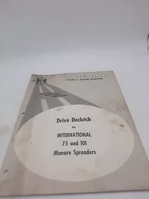 IH Manual McCormick Drive Declutch For 75 & 101 International  Manure Spreaders • $9.95
