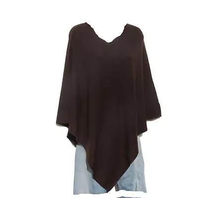 Cashmere| Poncho|Knit|V-Neck|Nepal|Handmade|Himalayan B+ Yarn|Expresso • $79.20