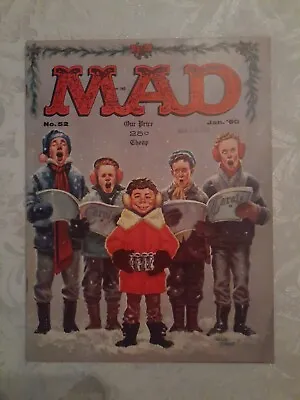 Mad Magazine #52  Jan 1960 Kelly Freas Christmas Cover  • $18