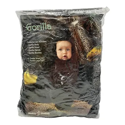 Gorilla Halloween Plush Padded Costume 4 Piece Set Toddler Large 2T-4T • $25