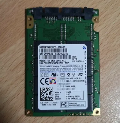 £49.99 • Buy Samsung MMCRE64GHMXP-MVB MLC SSD SATA Hard Drive