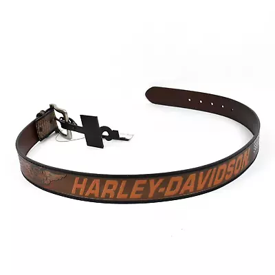 Harley-Davidson Men's Leather Belt Free Reign American Flag HDMBT11709-BLK-32 • $60