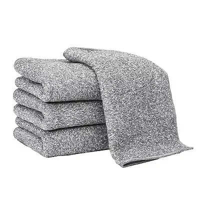 4pcs Kitchen Cleaning Towels Bamboo Charcoal Microfiber Dish Towel Drying Cloths • £6.59