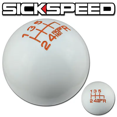 White/orange Fing Fast Shift Knob For 6 Speed Short Throw Shifter 10x1.25 S09 • $26.88