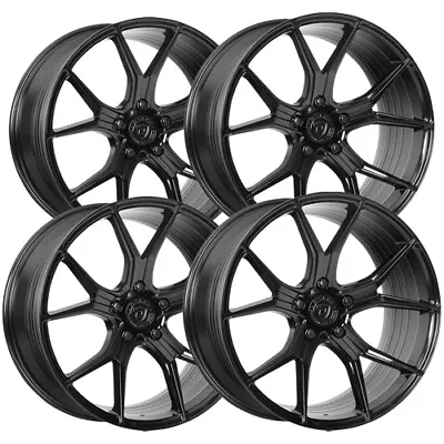 (Set Of 4) Dolce Performance Element 19x8.5 5x112 +28mm Gloss Black Wheels Rims • $1077.24