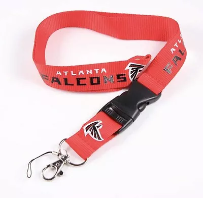 New Football Atlanta Falcons Lanyard ID Badge Holder Breakaway Clip Keychain • $6.64