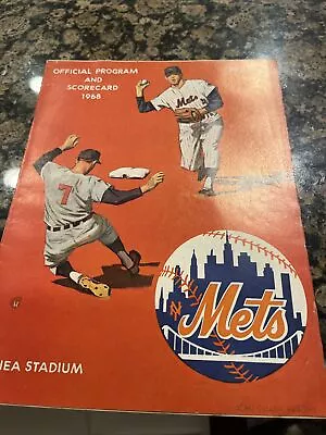 1968 Houston Astros Vs New York Mets Program Scorecard Tom Seaver Nolan Ryan • $10