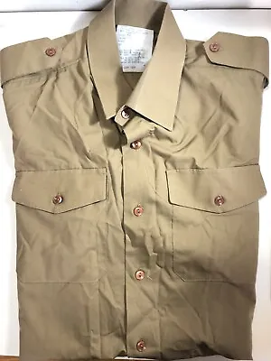 Safari Shirt Vintage Short Sleeve Light Brown Mens Size 41 • £17.04