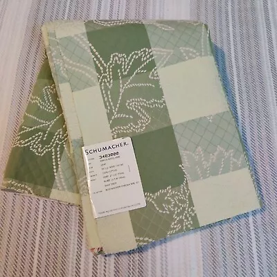 2 SCHUMACHER Amelia Matelasse Leaf Fabric Sample/Remnant 26x26 Craft 100% Cotton • $44.98