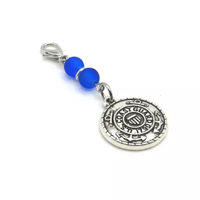 US Coast Guard Charm Purse Charm Zipper Pull Keychain Handmade Military Gift • $9.99