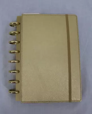 Martha Stewart Discbound Planner Gold Cover Notebook Pockets • $45
