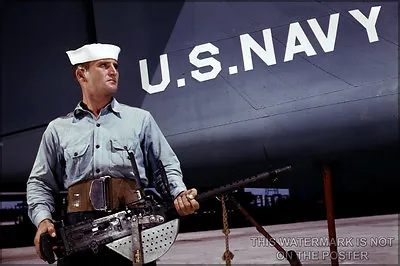 Poster Many Sizes; U.S. Navy 1942   M1919 Browning Machine Gun • $160.11