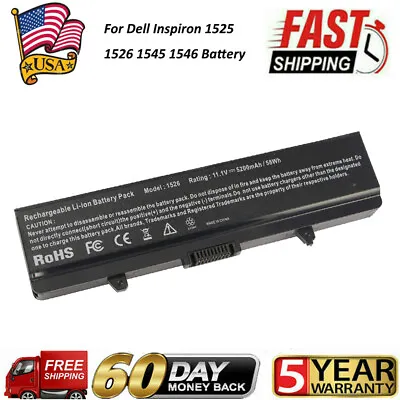 58Wh Battery For Dell Inspiron 1525 1526 1440 1545 1546 1750 GW240 X284G HP297 • $13.99