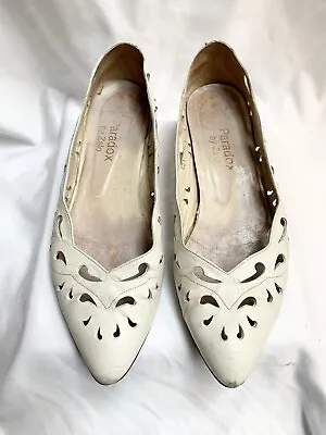 $50 • Buy Womens Shoes, Paradox By Zalo, Made In Italy, Size 9 M, Leather, Ivory
