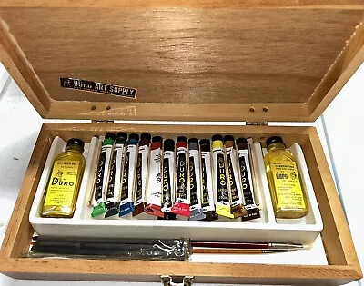 Vintage Duro Oil Paint Set With Oils And Brushes! • $49.99