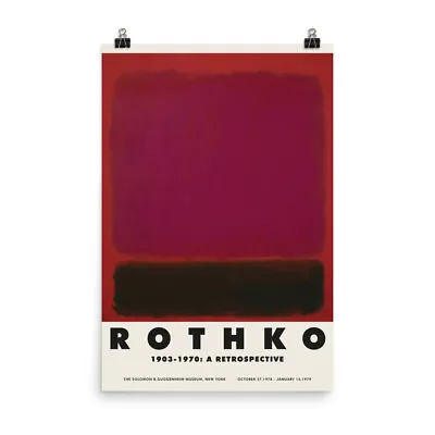 Mark Rothko 1961 Red Exhibition Poster Vintage Art Print Wall Decor • $23.46