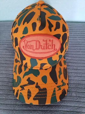 Von Dutch Unisex Orange Camo Trucker Hat  • $115