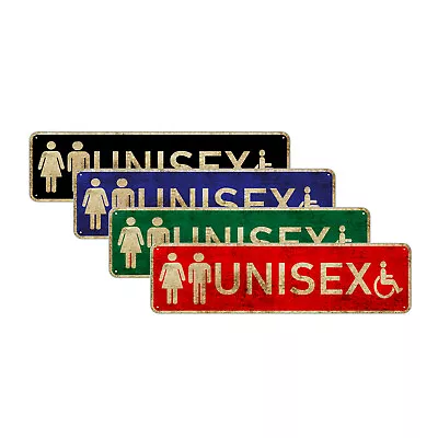 Unisex Handicapped Restroom Vintage Sign Disabled Toilet Bathroom Aluminum Sign • $9.99