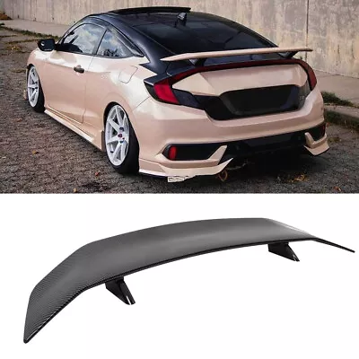 For Honda Civic Coupe Sedan 46 GT-Style Carbon Fiber Rear Trunk Spoiler Wing Lip • $99.59