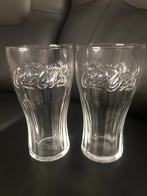 2 X BRAND New  Clear 16OZ Pint Coca Cola Coke Glases 100% Official Man Cave • £10