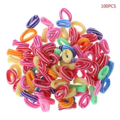 Small Hair Ties Multicolor Elastic Hair Bands Ponytail Holders Soft For Touch • £5.26