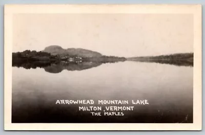 RPPC  Arrowhead  Mountain Lake  Milton  Vermont  Real Photo  Postcard • $20