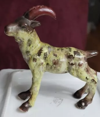 Vintage Ceramic Figurine Of An IBEX HORNED ANIMAL • $20