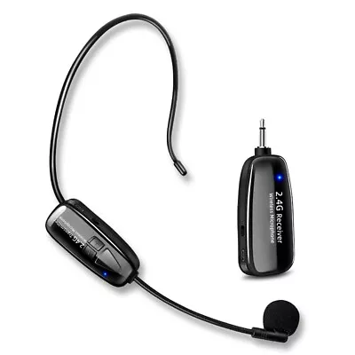 Easy Pairing Wireless Microphone Headset Mic For Yoga And Voice Amplifier • £36.89