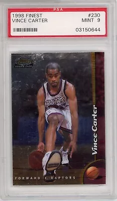 1998-99 Topps Finest Vince Carter Rookie Card RC #230 GRADED PSA 9 Raptors • $36.98